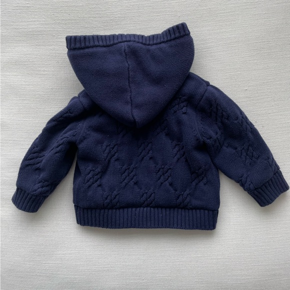 Hanna Andersson Faux Fur and knit hoodie 18-24mo - Picture 2 of 4